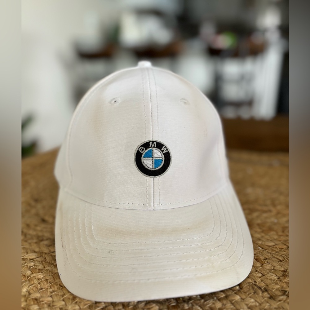 BMW Baseball Cap Strapback Hat Unisex Adjustable BMW Lifestyle White Cotton GUC